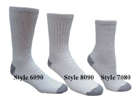 Crew Grey Heel and Toe sock