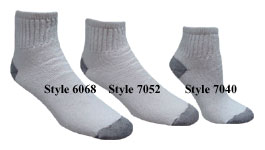 Quarter Grey Heel and Toe Sock
