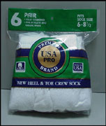 solid white 6 pair packs